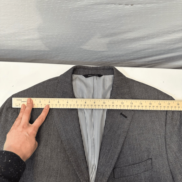 Banana Republic Mens 40R Sport Coat Tailored Fit 3 Button Wool Grey Blazer Jacke - Picture 7 of 13